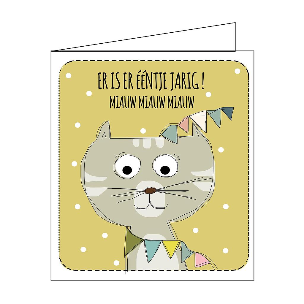 er is er ééntje jarig! miauw miauw miauw Mailboxcards